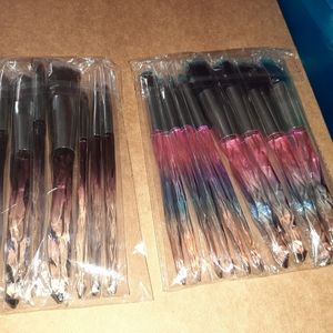 10 pieces crystal handle makeup brush
